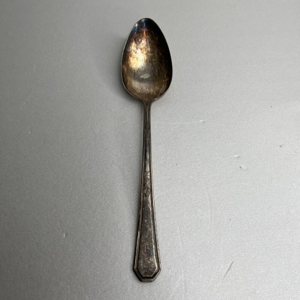 Wm Rogers & Sons AA 8”Serving Spoon MAYFAIR Pattern‎ Silver Plate Antique